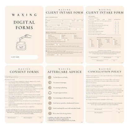 Waxing Digital Forms Bundle