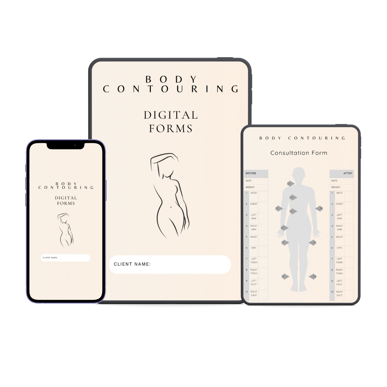 Body Contouring Digital Forms Bundle