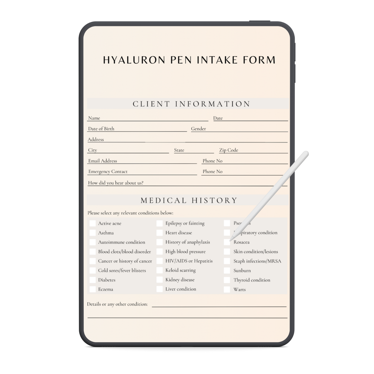 Hyaluron Pen Digital Forms Bundle