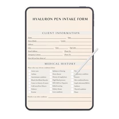 Hyaluron Pen Digital Forms Bundle