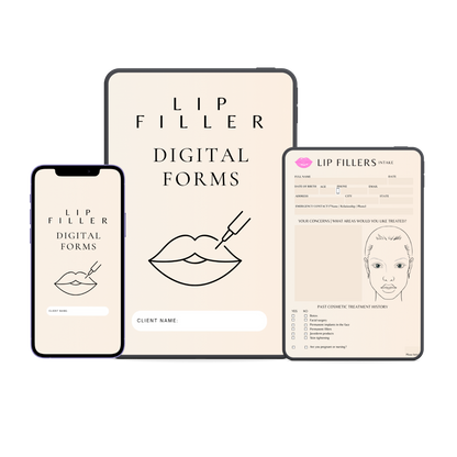 Lip Filler Digital Forms Bundle