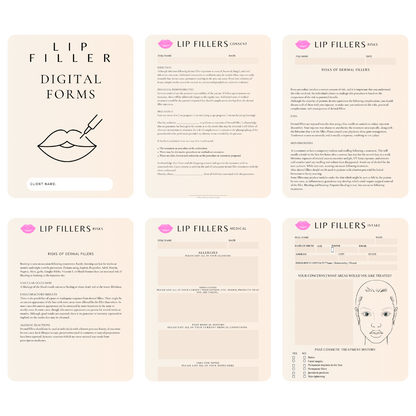 Lip Filler Digital Forms Bundle