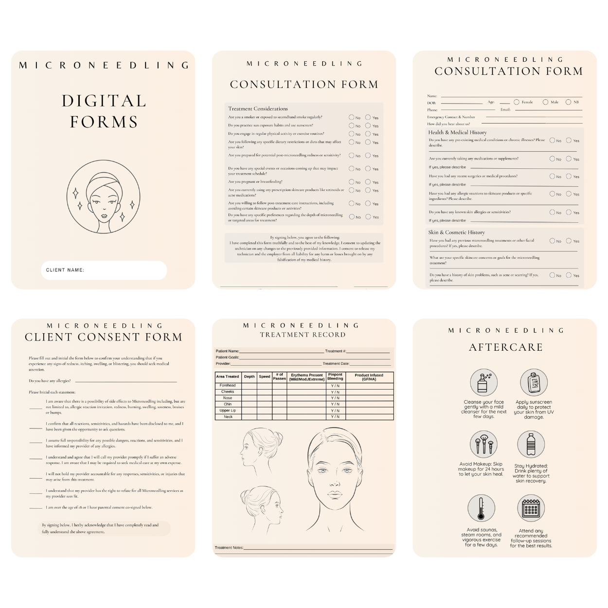 Microneedling Digital Forms Bundle – Beauty Therma
