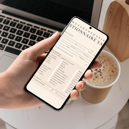 Massothérapie - Pack de Formulaires Numériques (FR)
