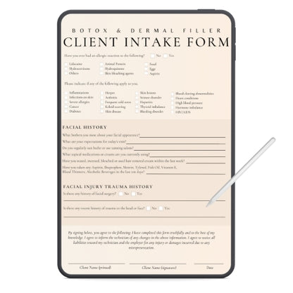 Botox & Dermal Filler Digital Forms Bundle