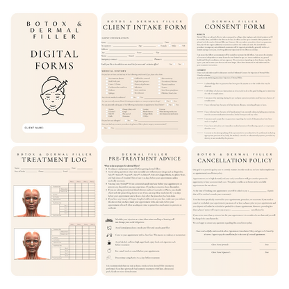 Botox & Dermal Filler Digital Forms Bundle