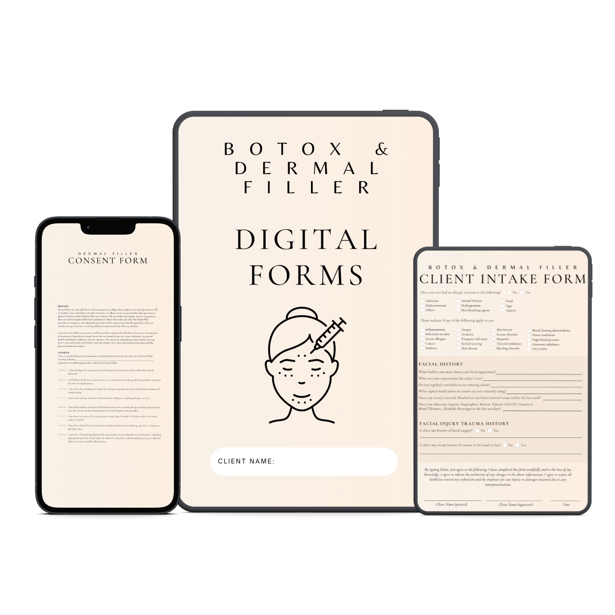 Botox & Dermal Filler Digital Forms Bundle with FormLink Subscription ...