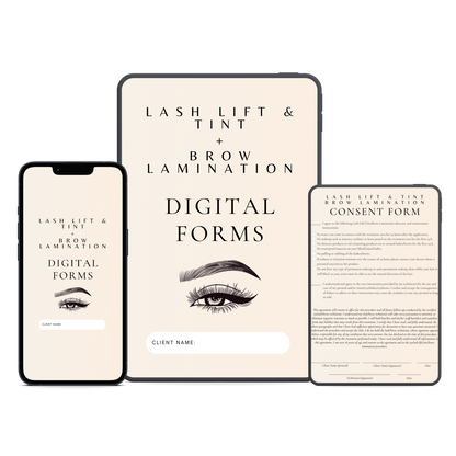 Lash Lift & Tint + Brow Lamination Digital Forms Bundle