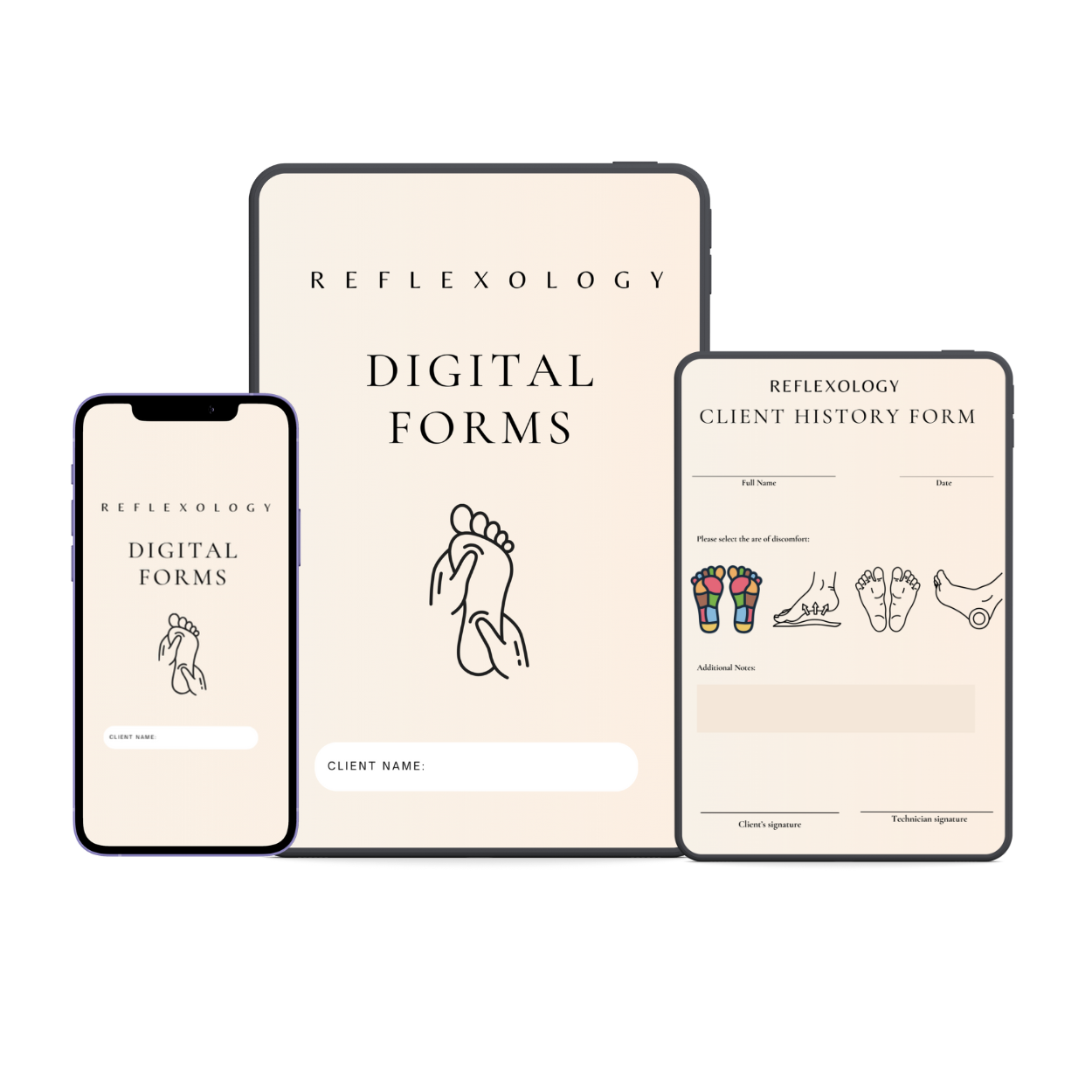 Reflexology Digital Forms Bundle