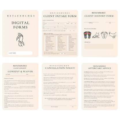 Reflexology Digital Forms Bundle