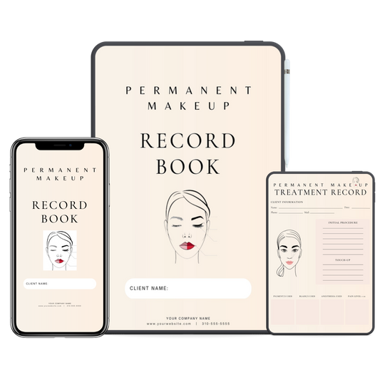 Permanent Makeup Record Book